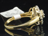 14k Yellow Gold Round Baguette Cut Diamond Halo Engagement Bridal Ring 0.69 Ct.