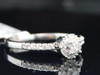 Ladies 10K White Gold 0.27 Ct. Diamond Engagement Ring Bridal Wedding Band