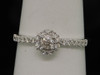 Ladies 10K White Gold 0.27 Ct. Diamond Engagement Ring Bridal Wedding Band