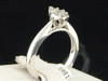 Diamond Engagement Ring 14K White Gold Round Cut Marquise Shape 1/4 Ct