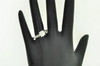 Diamond Engagement Ring 14K White Gold Round & Quad Princess Cut 1/2 Ct