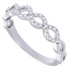 Diamond Infinity Wedding Ring 10K White Gold Round Cut Fashion Ring 0.20 Ct.