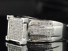 Ladies 10K White Gold Pave Diamond Engagement Ring Wedding Bridal Set 0.33 Ct.