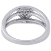 10K White Gold Heart Shaped Diamond Fashion Cocktail Engagement Ring 0.48 Ct.
