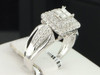 14k Princess Cut White Gold Diamond Wedding Engagement Bridal Ring 3/4 Ct.