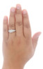 .925 Sterling Silver Diamond Promise Anniversary Engagement Square Ring 0.20 Ct.