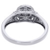 14K White Gold Diamond Engagement Wedding Ring Ladies Round Cut Cluster 0.60 Ct.