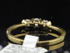 Diamond 3 Stone Engagement Ring 14K Yellow Gold 0.26 Ct Round Cut Bezel Set