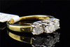 Ladies 14K Yellow Gold 3 Stone Round Cut Diamond Engagement Ring Wedding 1 ct.