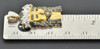 Diamond Jesus Brushed Face Pendant Piece 10K Yellow Gold Mini Charm 0.27 ct.