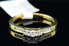 Ladies 14K Yellow Gold Three Stone Diamond Engagement Ring Wedding Band 0.25 Ct.