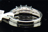 Ladies 14K White Gold 3 Stone Princess Cut Diamond Engagement Ring Band 0.50 ct.