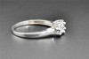 3 Stone Diamond Engagement Ring 10K White Gold Round Cut Fanook Setting 0.09 Ct