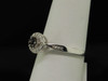 Black Diamond Flower Right Hand Cocktail Ring 10K White Gold Round Cut 0.20 Ct