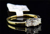 Ladies 14K Yellow Gold 3 Stone Round Cut Diamond Engagement Ring Wedding .50 ct.