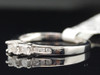 Ladies 14K White Gold 3 Stone Diamond Engagement Ring Wedding Band Channel Set