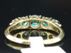 Fede nuziale da donna di design con anello di fidanzamento da donna in oro giallo 10k da 1 ct con 5 diamanti in pietra