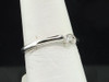 Round Solitaire Diamond Promise Ring White Gold Engagement Wedding Band 0.08 Ct.
