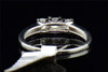 Ladies 14K White Gold 3 Stone Round Cut Diamond Engagement Ring Wedding .50 ct.