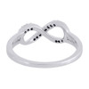 Diamond Infinity Cocktail Ring Ladies 10K White Gold Round Pave Fashion 0.08 Tcw