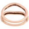 Brown Diamond Solitaire Engagement Enhancer 14K Rose Gold Wrap Ring 0.24 Tcw.