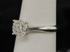 Ladies 14K White Gold Princess Cut Diamond Solitaire Engagement Bridal Ring .5Ct