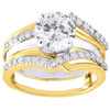 14K Yellow Gold Diamond Solitaire Engagement Wrap Enhancer Swivel Ring 0.50 Ctw.