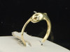 Ladies 10K Yellow Gold Dolphin Diamond Engagement Fashion Cocktail Ring .03 Ct.