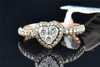 Ladies 14K Rose Gold Brown Diamond Halo Love Heart Fashion Cocktail Ring .85 Ct.