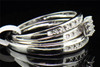 Diamond Trio Set His Hers Matching Engagement Ring Wedding Band 10K White Gold