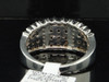 Ladies 10K White Gold .97 Ct. Round Cut Black Diamond Engagement Ring Bridal Set