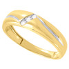 Diamond Trio Set 10k Yellow Gold Engagement Ring Matching Wedding Band 0.22 Ct