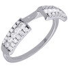 Diamond Enhancer Wrap Solitaire Engagement Wedding Ring 14K White Gold 1/2 Ct