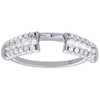 Diamond Enhancer Wrap Solitaire Engagement Wedding Ring 14K White Gold 1/2 Ct