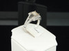 14K LADIES WHITE GOLD CHAMPAGNE BROWN PRINCESS DIAMOND ENGAGEMENT WEDDING RING