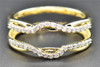 Infinity Diamond Enhancer Wrap Solitaire Engagement Ring 14K Yellow Gold 0.24 Ct