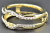 Infinity Diamond Enhancer Wrap Solitaire Engagement Ring 14K Yellow Gold 0.24 Ct