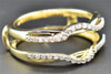 Infinity Diamond Enhancer Wrap Solitaire Engagement Ring 14K Yellow Gold 0.24 Ct