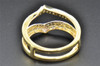 Diamond Enhancer Wrap Solitaire Engagement Ring 2 Row 14K Yellow Gold 0.32 Ct