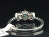 Blue Diamond Bow Cocktail Ring 10K White Gold Fashion Ring Hand Band 1/4 Ct.