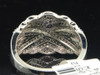 10k White Gold Black Round Diamond Cocktail Ring Ladies Fashion Band 1/2 Ct.