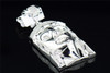 .925 Sterling Silver Diamond Jesus Face Piece Head Pendant with Chain 0.25 Ct