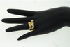 Mens Ladies 10K Yellow Gold Diamond Engagement Ring Trio Set Wedding Band .12 Ct