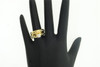 Mens Ladies 10K Yellow Gold Diamond Engagement Ring Trio Set Wedding Band .12 Ct