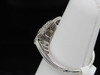 Brown Diamond Cocktail Ring Ladies 10K White Gold Round Pave Design 1 Tcw.