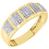 Diamond Trio Set Engagement Ring 10k Yellow Gold Round Wedding Band 0.66 Tcw.