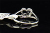Sterling Silver Two Tone Round Cut Diamond Ladies Love Mom Heart Ring .05 Ct.