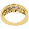 10K Yellow Gold Diamond Trio Set Matching Round Engagement Ring & Band 1/2 Ct.