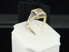 10K LADIES YELLOW GOLD CHAMPAGNE BROWN & BLACK DIAMOND ENGAGEMENT WEDDING RING