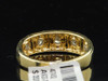 Mens 14K Yellow Gold Round Cut White Diamond Engagement Ring Wedding Band .50 Ct